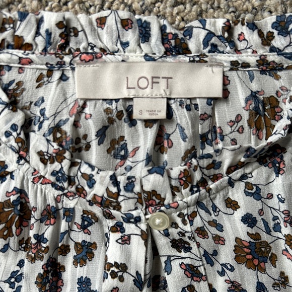 LOFT Floral Long Sleeve Blouse - Picture 3 of 5